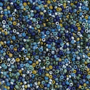 Stormwashed | Miyuki Rocailles Size 11 Seed Beads Mix | 15g Premium Japanese Glass Beads for Jewelry Making & Crafts | Moody Coastal Hues