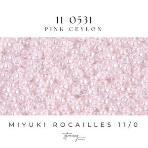11-0531 Miyuki Seed Bead Round Rocailles 11/0 | Pink Ceylon | 15g | Japanese Beads for Jewelry Making