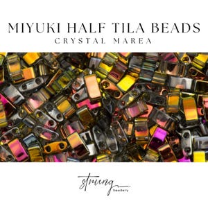 Miyuki Half Tila Beads Crystal Marea Glass Tile Beads HTL-4551 | Half | 8 Grams for Jewelry Making