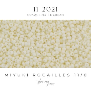 11-2021| Miyuki Seed Bead Round Rocailles 11/0 | Opaque Matte Cream | 15g | Japanese Beads for Jewelry Making