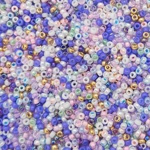 Mistria | Miyuki Rocailles Seed Bead Mix 11/0 | 8g Japanese Glass Beads for Jewelry Making & Crafts | Pastel Gold Bead Mix