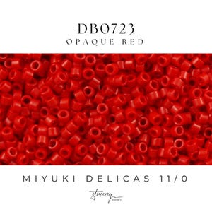 DB0723 Miyuki Delica Beads 11/0 Opaque Red – 8 grams -  Jewelry Making, Bead Weaving, Embroidery, Peyote Stitch, Brick Stitch