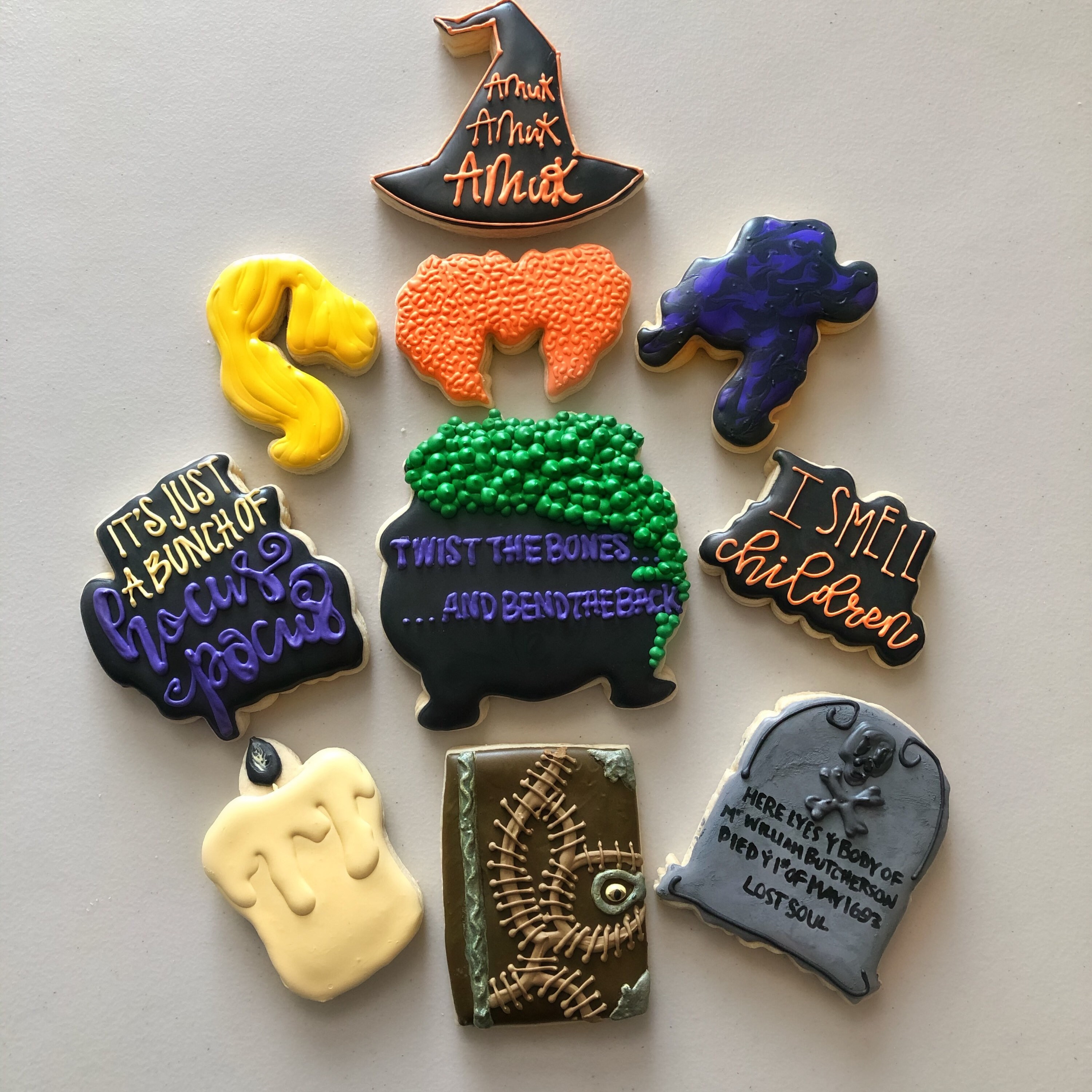 HOCUS POCUS Themed Hand Decorated Sugar Cookies Halloween | Etsy