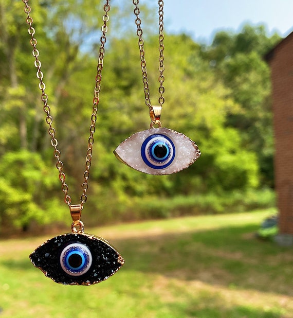 Crystal Evil Eye Necklace | Etsy Ireland