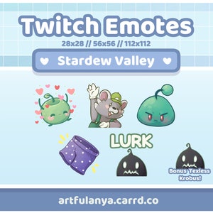 Stardew Valley Emotes | 6 Cute SDV emotes for your Twitch stream or Discord!