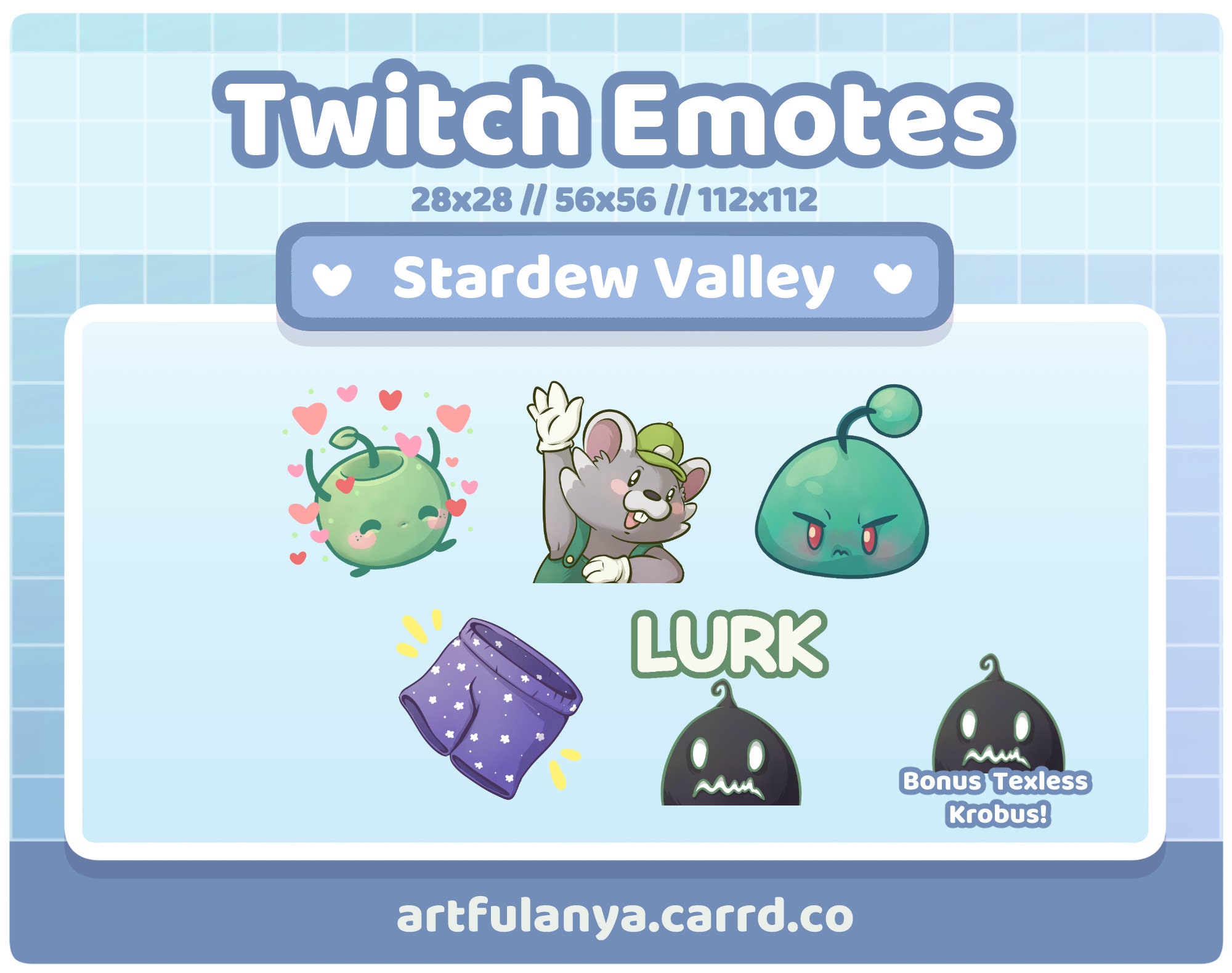 Stardew Valley Emotes | 6 Cute SDV emotes for your Twitch stream or Discord!