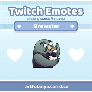 Brewster Sip Emote | Cute ACNH emote for your Twitch Stream or Discord