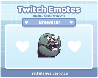 Brewster Sip Emote | Cute ACNH emote for your Twitch Stream or Discord