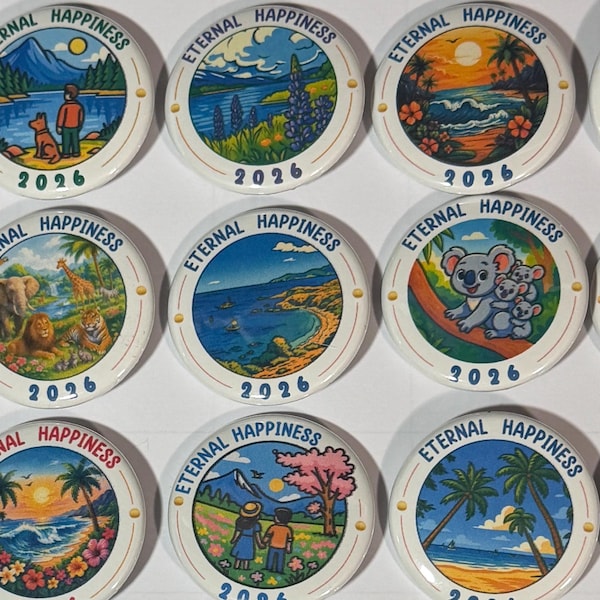 2026 Eternal Happiness International Convention Buttons | JW Gifts Souvenir Lanyard Badges (20 Pack)