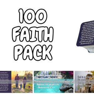100 Count Faith-Strengthening Scripture Cards for Go Bag, Bookmark, Memorizing, Gifting, Sharing - Professionally Printed