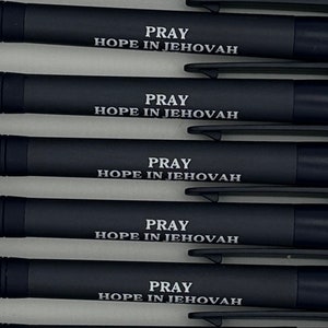 Inspirational Pens: Pray, Hope in Jehovah - Convention Gift (10 Pack) REFILLABLE