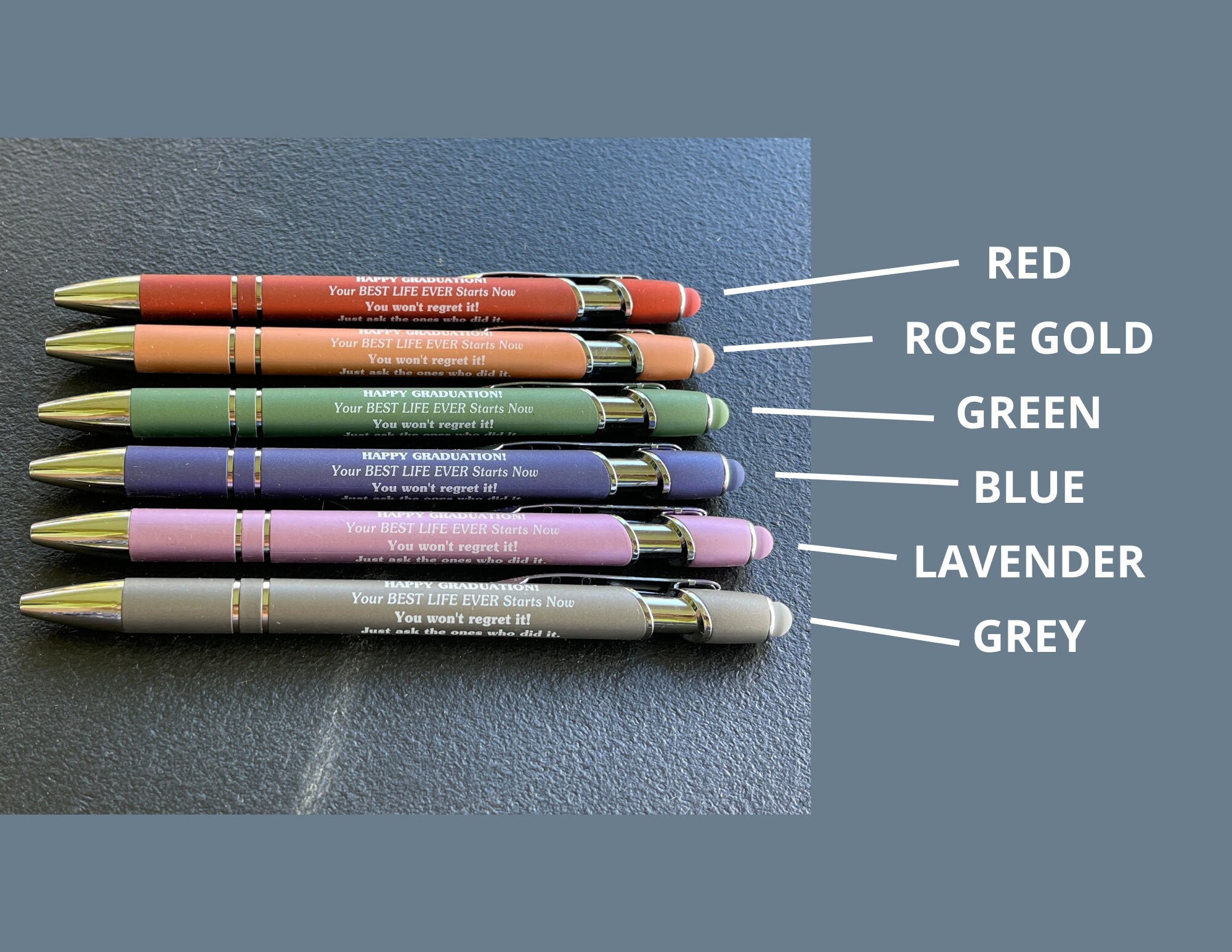 Happy Graduation Pen: Deluxe Black Gel Glide Ink, Stylus Tip, Softex ...
