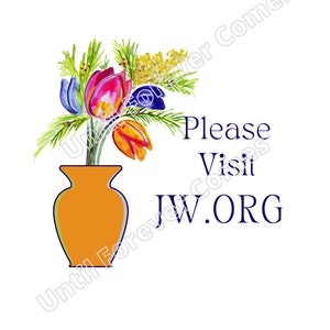 Psalm 145:18 JW Stationary for Letter Writing --&gt; Flowers in Vase Stationary Sheets, Envelope Stickers and Matching Clipart