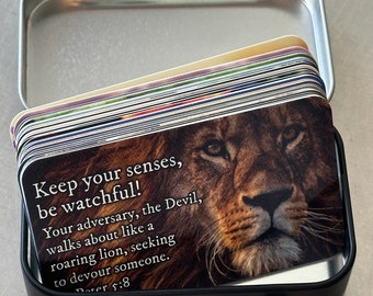 30 Count YOUTH Scripture Card Set -  Professionally Printed Baggie, Black, Gold, or Silver Tin or Pillow Wrapped