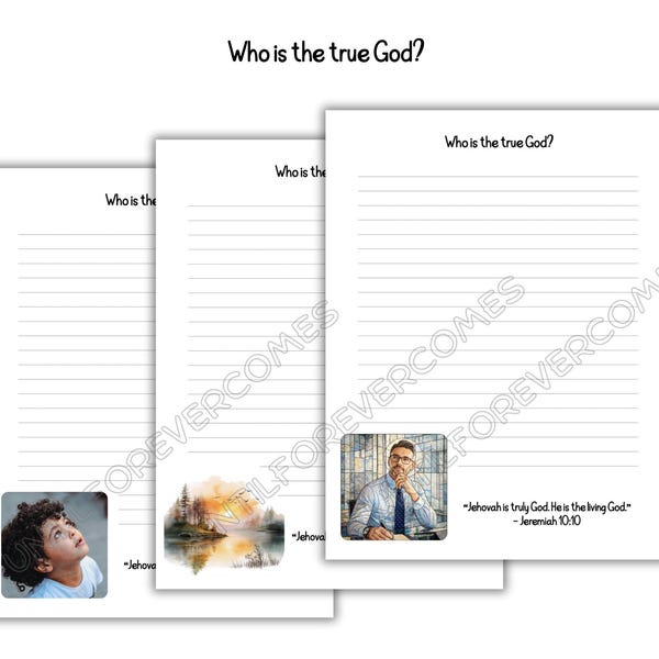 NEW Tracts --> Physically Printed 27 Sheets of Tract Stationery – Wide Rule Writing Pages (3 Designs x 9 Tracts)