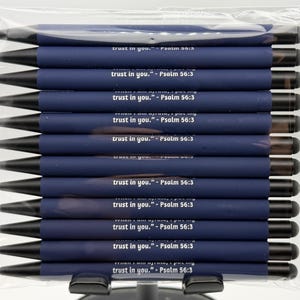 Scripture Text Pens: Metal Stylus, Soft Touch - 12 Pack