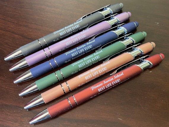 Pioneer Service School Deluxe Gel Glide Stylus Pens, Best Life Ever, 2 Timothy 4:5 (6-Pk) and/or 6 Genuine Refills