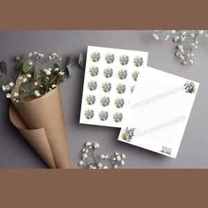 008 Please Visit This Website: JW.ORG 40 College Rule Pages and 40 Envelope Seals for JW Letter Writing - Bluebells #008