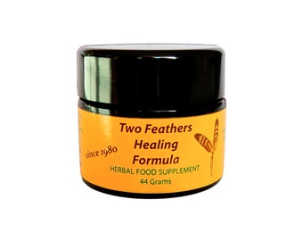 Two Feathers Healing Formula | Native American Indian Medicinal Drawing Black Brown Tar Salve Ointment Cream Topical Skin Herbal Medicine