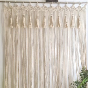 Door curtain, handmade large curtain, large Wedding Backdrop Wall Hanging ,Macrame Window Curtain, boho curtain