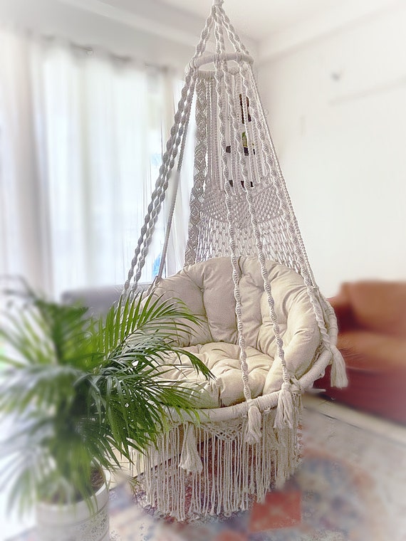 Macrame Hanging Chair Handmade Hanging Chair Hammock Chair
