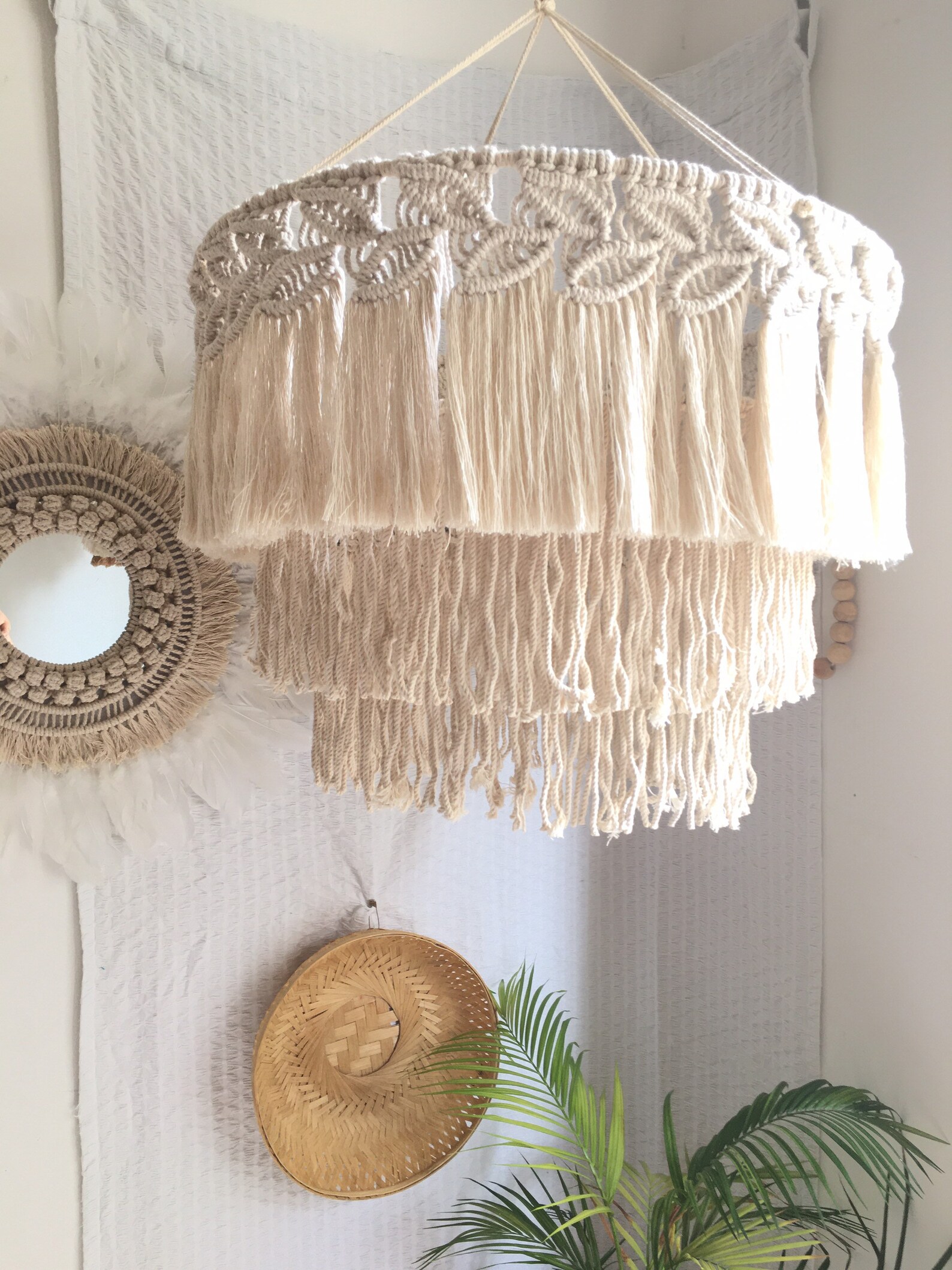 Extra Large Boho Chandelierboho Fringe Lightboho | Etsy