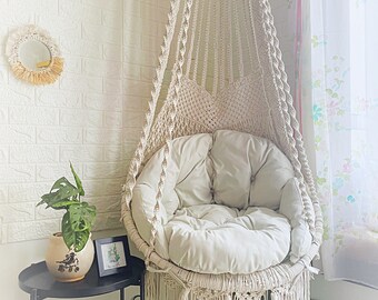 Macrame Hanging Chair Handmade Hanging Chair Hammock Chair