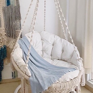 Macrame hanging chair, Adult Swing chair,bedroom hanging chair, indoor swing, porch swing, indoor hammock swing, crochet hammock chair