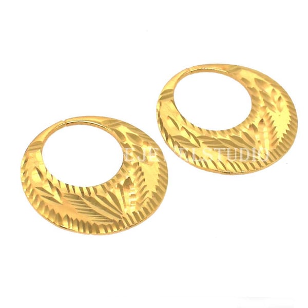 Pendientes Nattiyan Pendientes Nattiyan chapados en oro de 22 quilates para hombre Pendientes Punjabi Nattiyan