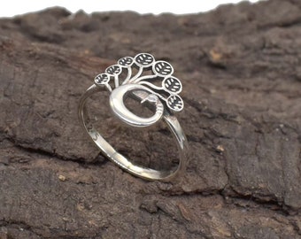 Sterling Silver Peacock Ring: Animal Jewelry, Bird Lover Gift