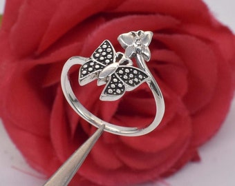 Butterfly 925 Sterling Silver Ring: Spirit Jewelry