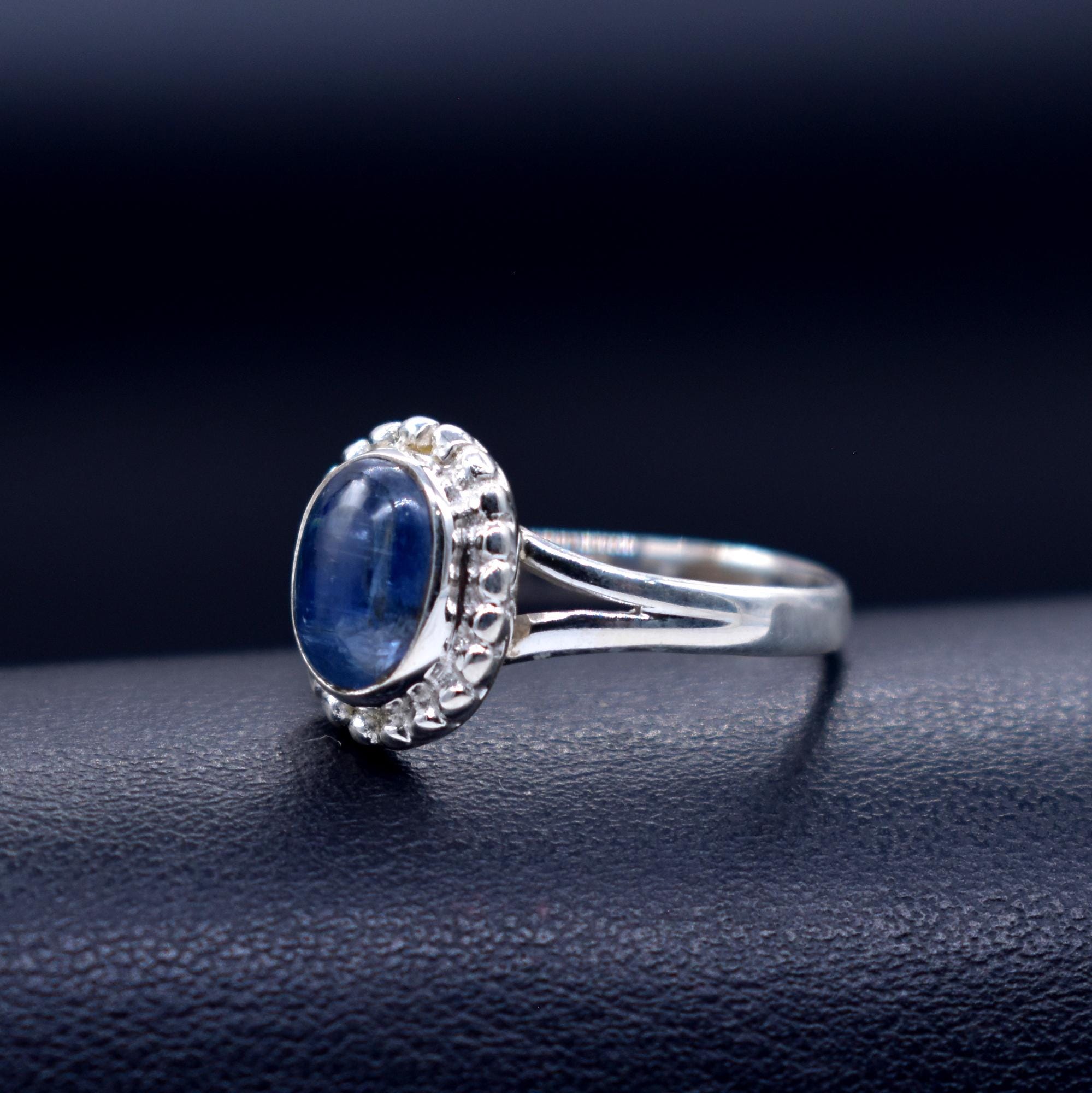 カイヤナイト スターリングシルバー リング スプリットバンド