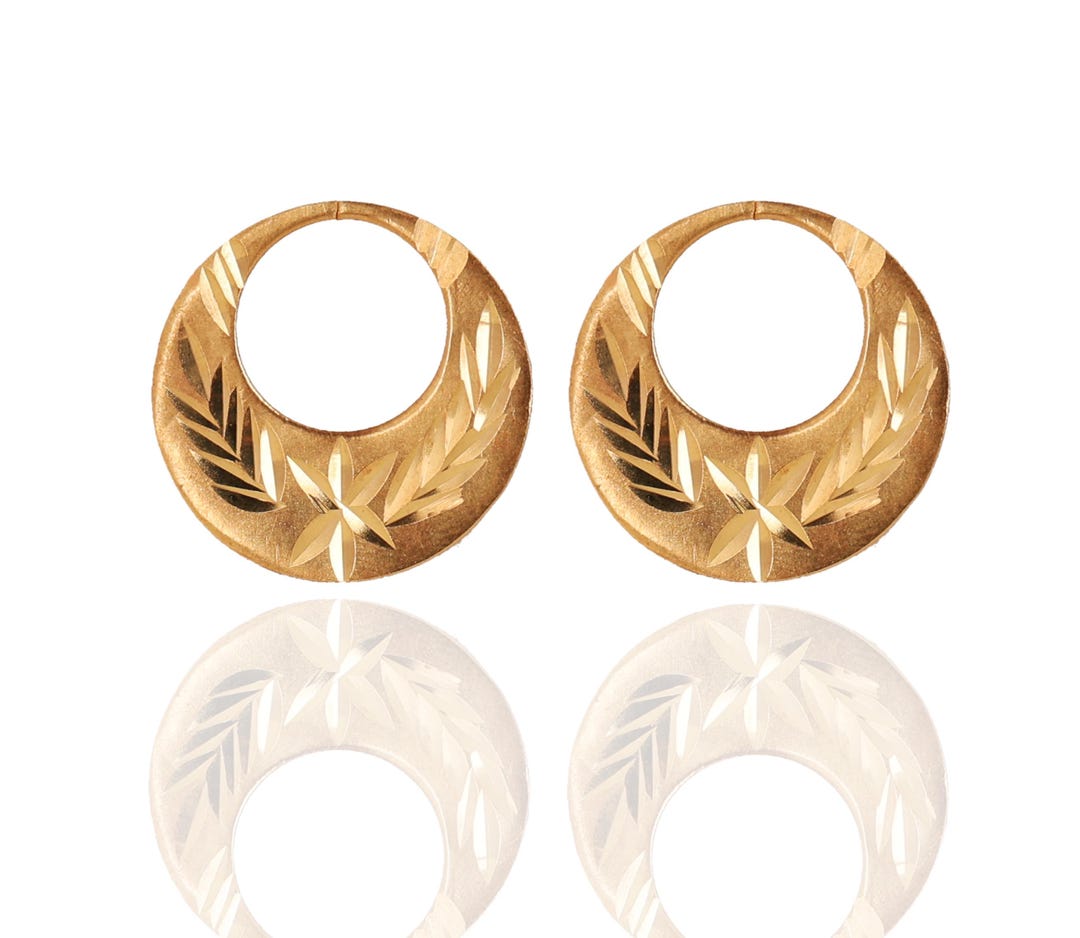 nattyan♡/3 22k Gold Plated Nattiyan Earrings for Men - Classic Indian Style