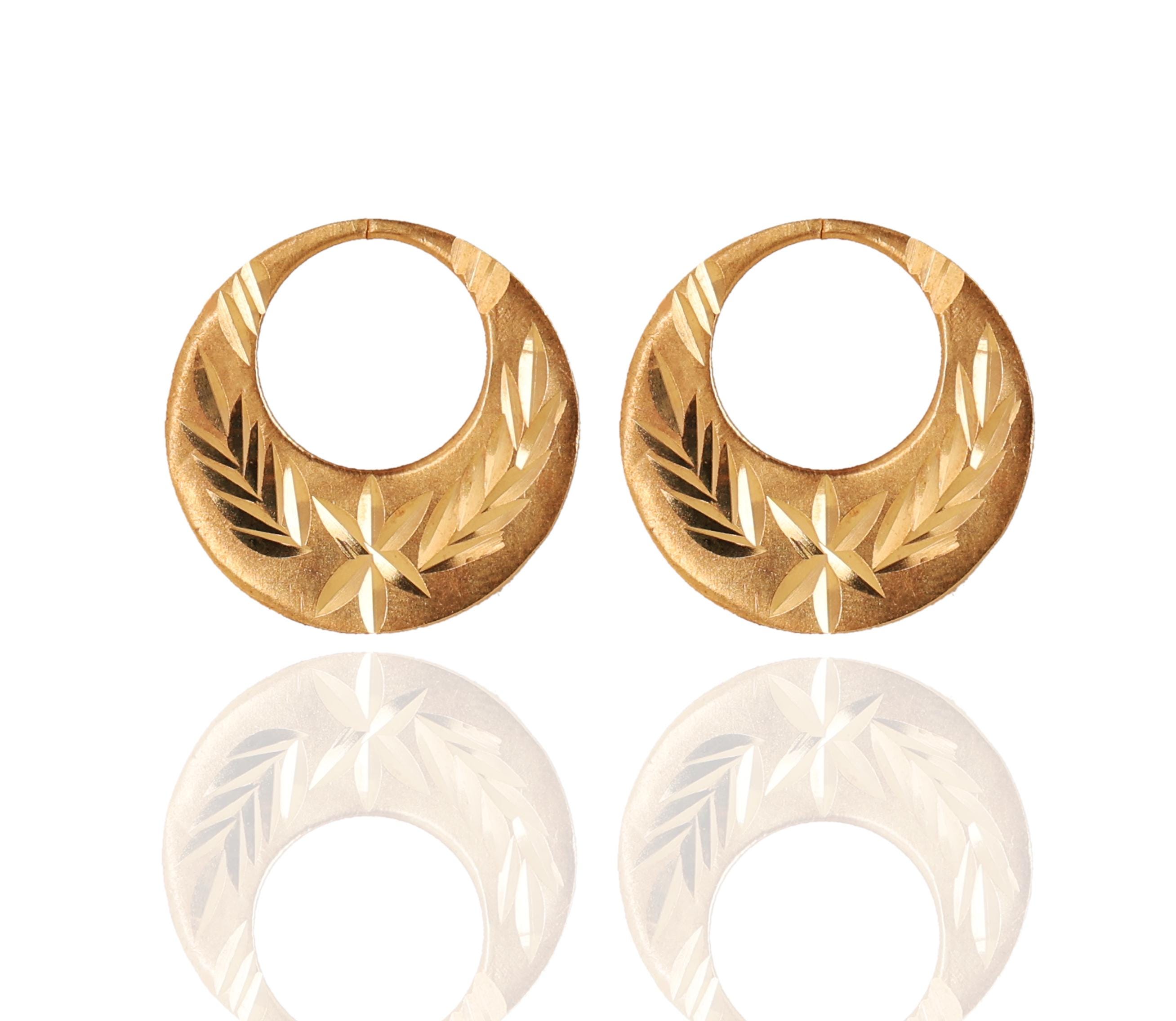 22k Gold Plated Nattiyan Earrings for Men - Classic Indian Style