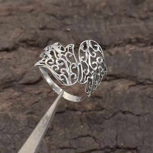 Filigree Hamsa Hand Silver Ring, Hand Of Fatima 925 Sterling Silver Ring, Hand Of God Ring, Attractive Women Party Ring