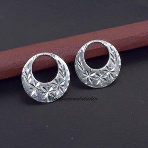 Sterling Silber Nattiyan Ohrringe: Klassischer Punjabi-Stil