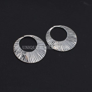 Sterling Silver Nattiyan Hoop Earrings: Classic Punjabi Style