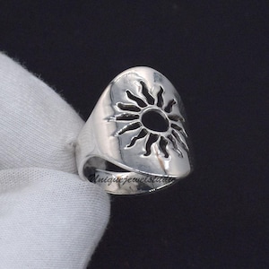 Atemberaubender Sonnenring 925 Sterlingsilber, offene Sonne einstellbarer Silberring, handgefertigtes Silberring Geschenk für sie