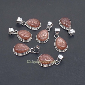 Authentic Sunstone Pendant, Spiritual Natural Red Sunstone Necklace, Gold Sunstone Sparkle Boho Jewelry Pendant, Friendship Day Gift