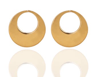 22k Micron Gold Plated Nattiyan Earrings - Punjabi Style Hoops - Etsy