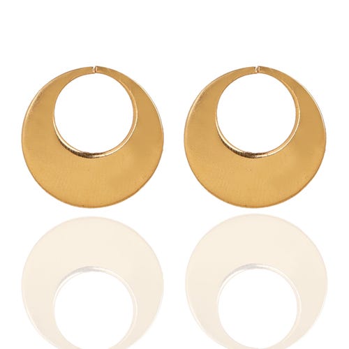 22k Micron Gold Plated Nattiyan Earrings - Punjabi Style Hoops - Etsy