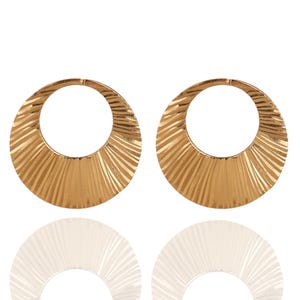 22k Vergoldete Nattiyan Ohrringe: Punjabi Style Messingschmuck
