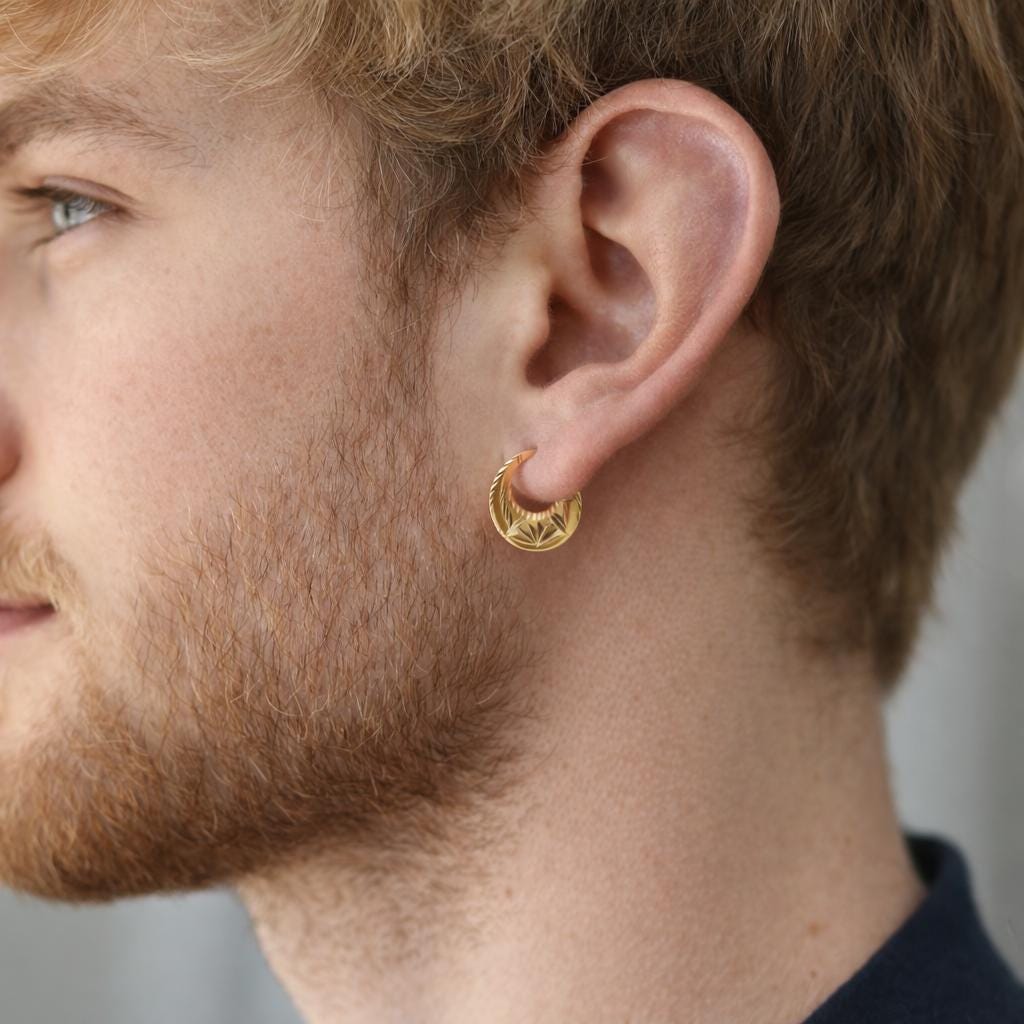 Nattiyan Earrings Men 22k Plated - Etsy
