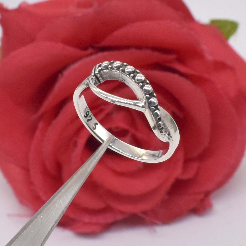 Infinity 925 Sterling Silver Friendship Ring Wedding Silver - Etsy