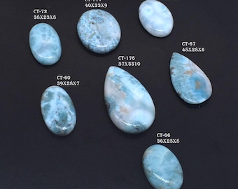 Ovale Larimar-hanger: massief 925 sterlingzilver Caribische edelsteen