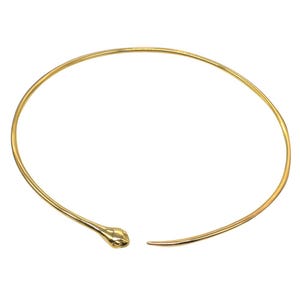 Brass Snake Choker Necklace: Boho Statement Jewelry