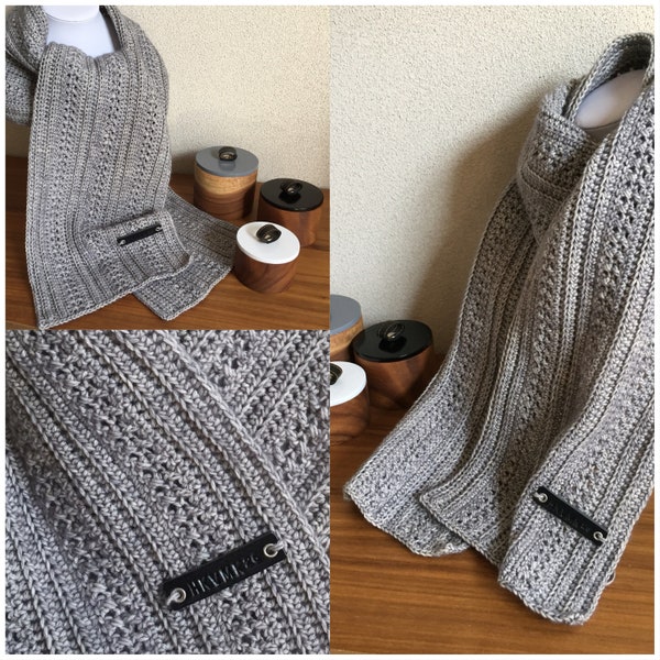 Scarf for men or women - English or Dutch PDF Pattern