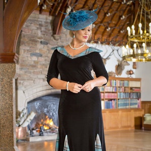 Fiona Tartan Touch Turquoise Dress