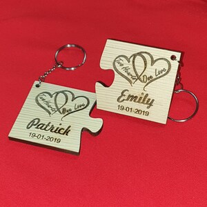 Puzzle keychain for Couples