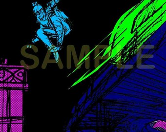 Poster-size print - THE PHANTOM KID - Power Jump